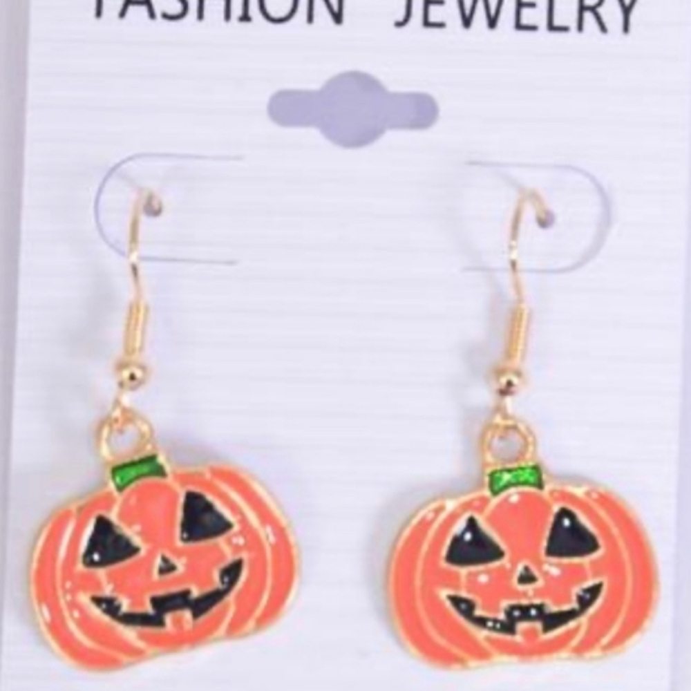 Handmade Pumpkin Halloween Earrings Listing for 1 Pair NEW